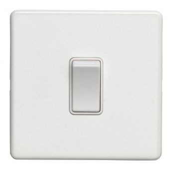 White Light Switch, Matching Inserts | 2 Way, 10A | Concealed 3mm range by Eurolite - ECW1SWW